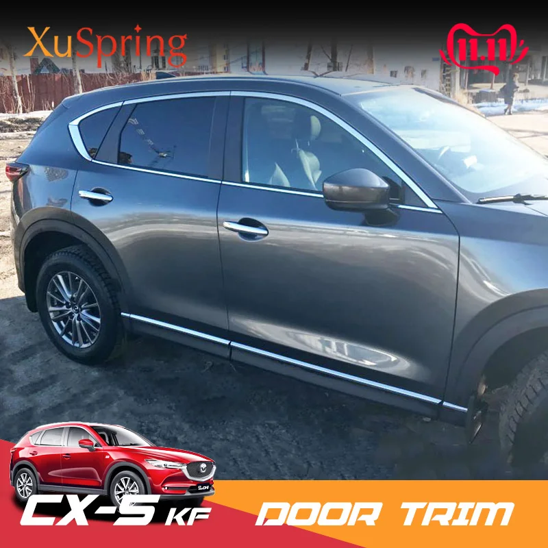 Накладка на окно автомобиля для Mazda CX 5 CX5 2017 2018 2019 KF хромированные полосы Внешнее
