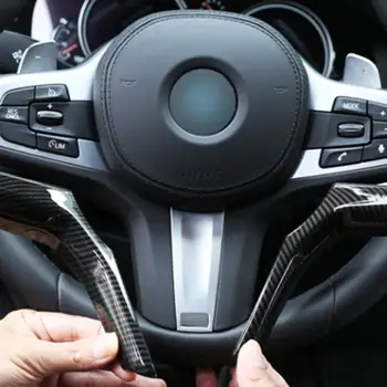 

Car Interior Decoration Carbon Fiber Style Steering Wheel Decoration Strip Frame Cover Trim Sticker For BMW M3