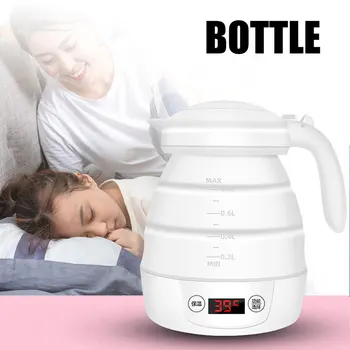 

Hot Electric Kettle Collapsible Portable Silicone Folding Fast Water Boiling for Travel MVI-ing