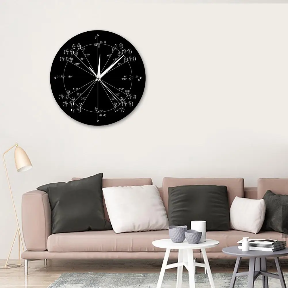 Creative New Wall Clock Triangle Calculus Decoration Geometry Radial Mark Angle Value Wall Clock Wall Art Deco Home Decor
