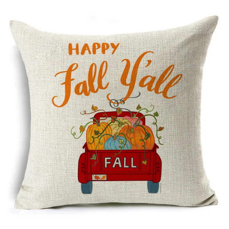 45*45cm Linen Pillowcase Halloween Pillowcase Happy Halloween Funny Series Pillowcase Wedding Party Bedroom - Цвет: Фиолетовый