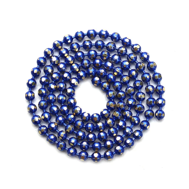 10meter/lot Width 1.5mm Colorful Copper Ball Bead Chain Bulk Necklace Bracelet Women Link & Key Chain For Diy Jewelry Making royal blue