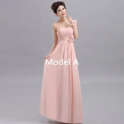 LAKD-88#Lace Up Chiffon Purple Champagne Pink Bridesmaid Dresses Long Wedding Party Dress Colors Plus Size bridesmaid dresses