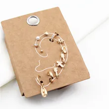 12 шт./партия, серьги-гвоздики со стрелками в виде креста, набор для женщин, богемная Геометрическая Хрустальная ресница, серьги-гвоздики, украшения оптом