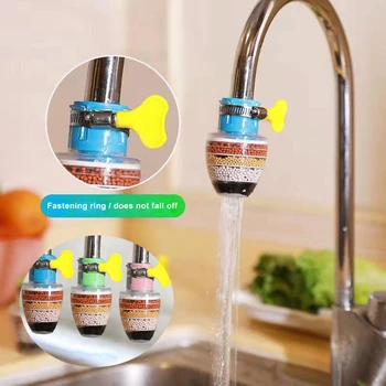 

Universal Kitchen Faucet Water Tap Heads Household Water Purifier Filter Sprayer Activated Carbon Filtration