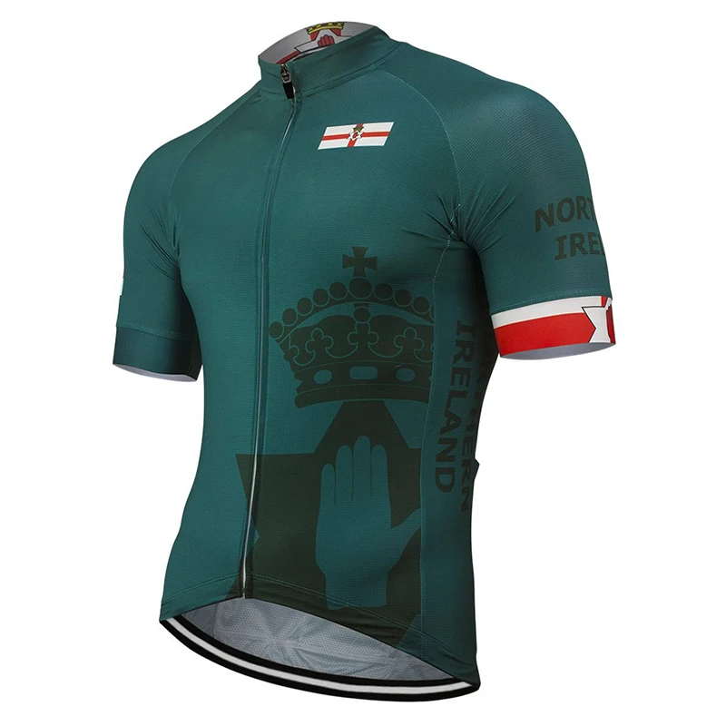 

Retro Sports Universal Factory Men's NORTHERN IRELAND Classic Race Cycling Jersey Polyester Breathable Customizable Green
