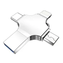4 в 1 Смарт USB накопитель Высокая скорость передачи данных Портативный для iOS Android type C USB FKU66