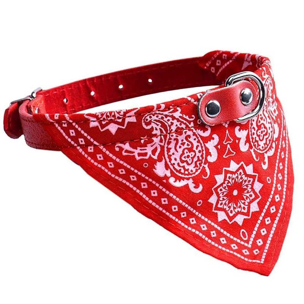 

Cat Dog Scarf Collar Adjustable Puppy Bandana Tie Collars Neckerchief Pet Accessories DEC889