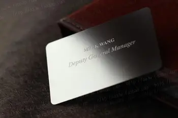 

surface brushed finished unique custom brushed 304 steel business card manufacture