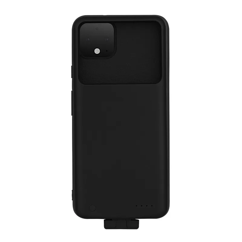 Для Google Pixel 4 XL Тонкий ударопрочный чехол для зарядного устройства с зажимом для задней панели Чехол для аккумулятора с магнитным расширенным внешним аккумулятором чехол Capa Funda - Цвет: Черный