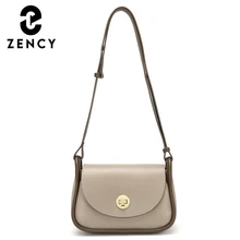

Zency Split Leather Shoulder Bags For Women Fashion Crossbody Vintage Handbag Lady Small Underarm Bag Winter New Retro Square