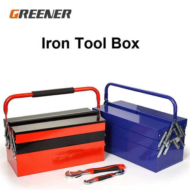 Iron Toolbox Suitcase Tools Box Professional Multifunctional - Image 2