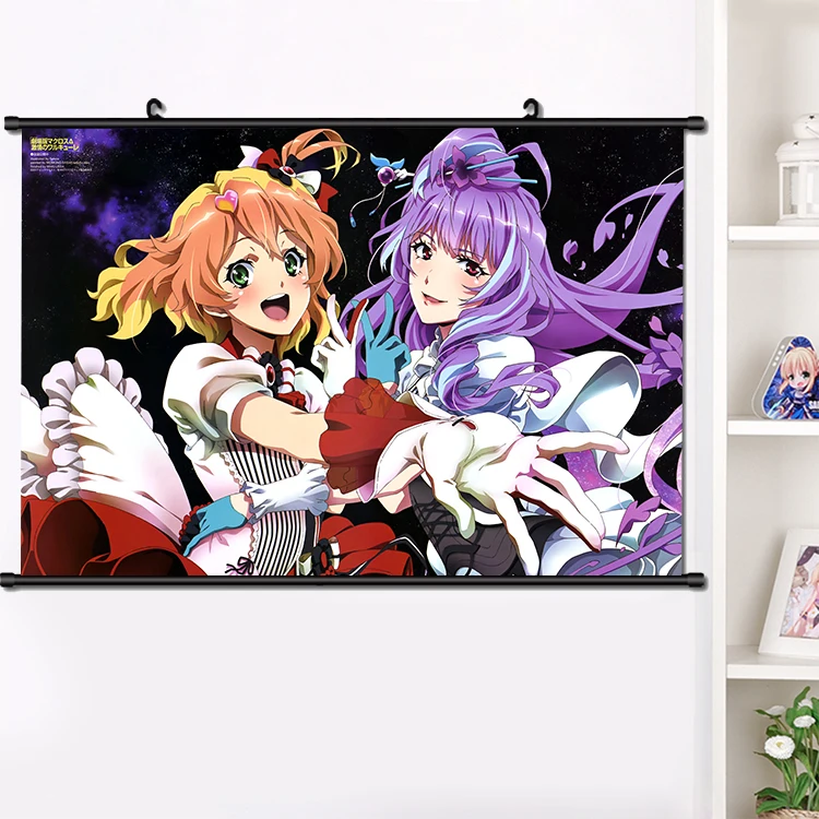 Короткая футболка с героями из японского аниме Макросс серии Macross Frontier прокрутки