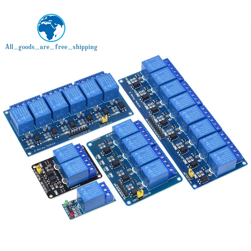 Релейный модуль TZT 5 В 12 1 2 4 6 8 каналов с оптроном релейный выход для arduino в наличии |