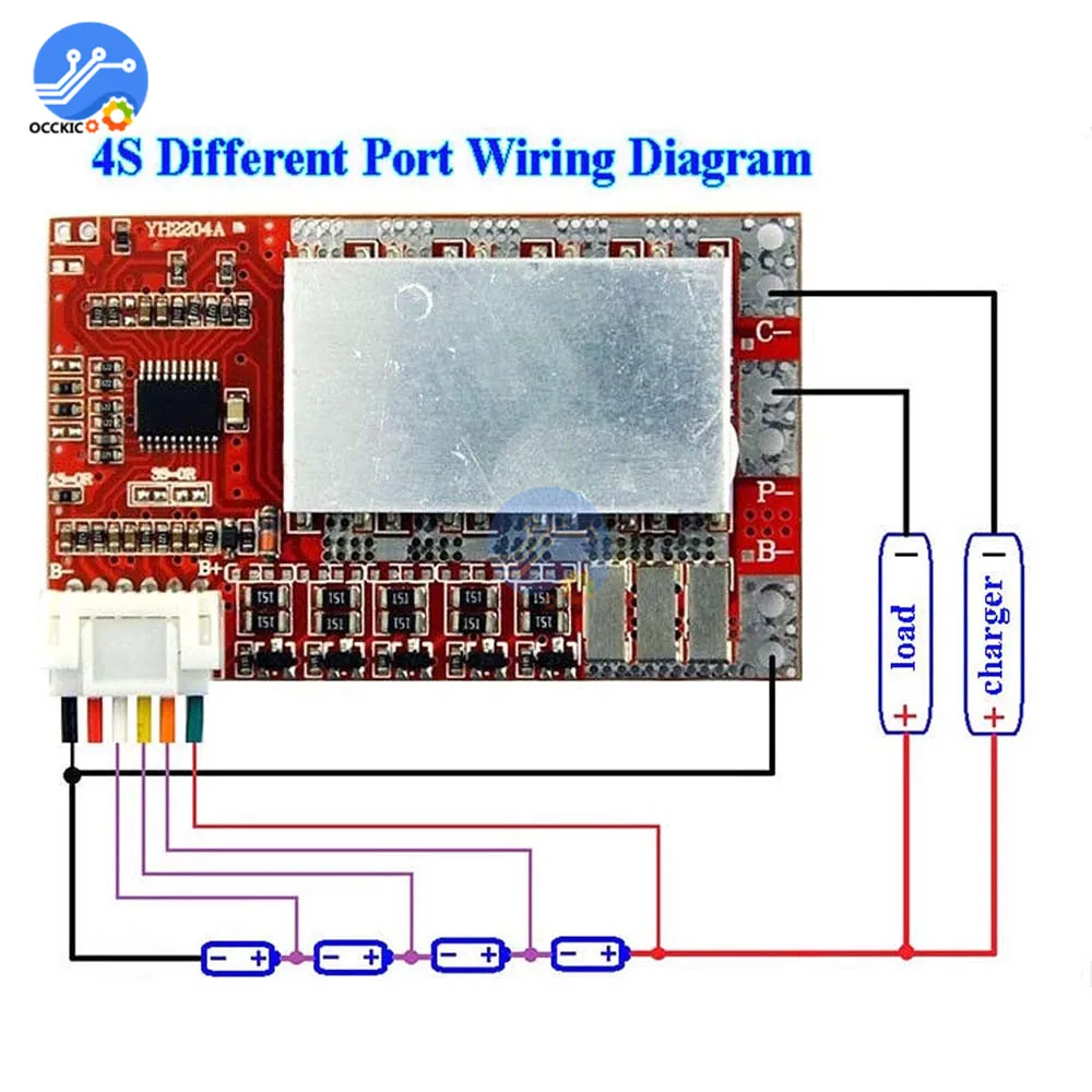 BMS 4S 50A 3 2 V Lifepo4 Защита аккумулятора Bord с балансировочным эквалайзером для батареи