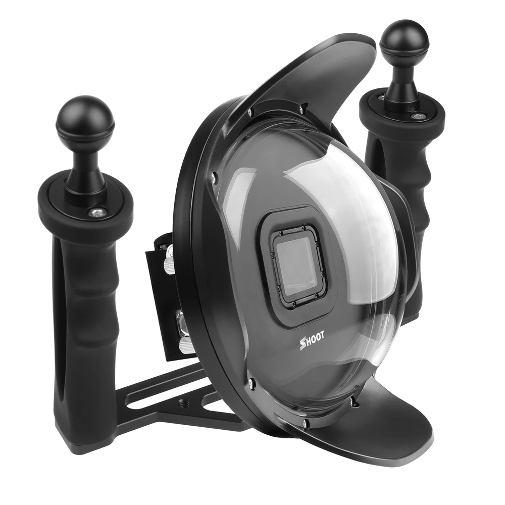 Съемка для GoPro Hero 7 6 5 черный купол порт со стабилизатором лоток водонепроницаемый чехол Корпус Крышка для дайвинга купол для GoPro 7 аксессуар