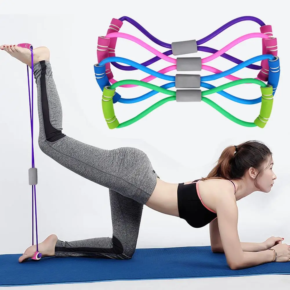

8 word Chest DeveloperTension Band Stretch Arm Apparatus Fitness Equipments Practical Fitness Pull Rope Puller TPE Portable