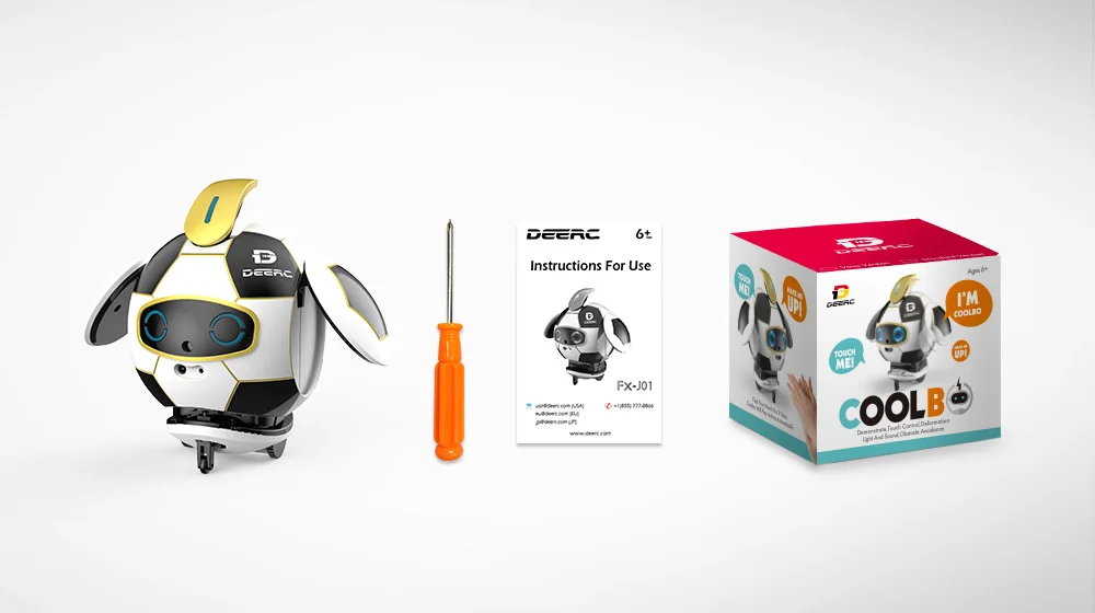 Robot Toy DEERC робот игрушка умный футбольный Робот Игрушки интеллектуальный сенсорный деформация звук действие избегание препятствий робот Inteligente для детей - Цвет: Robot Toy