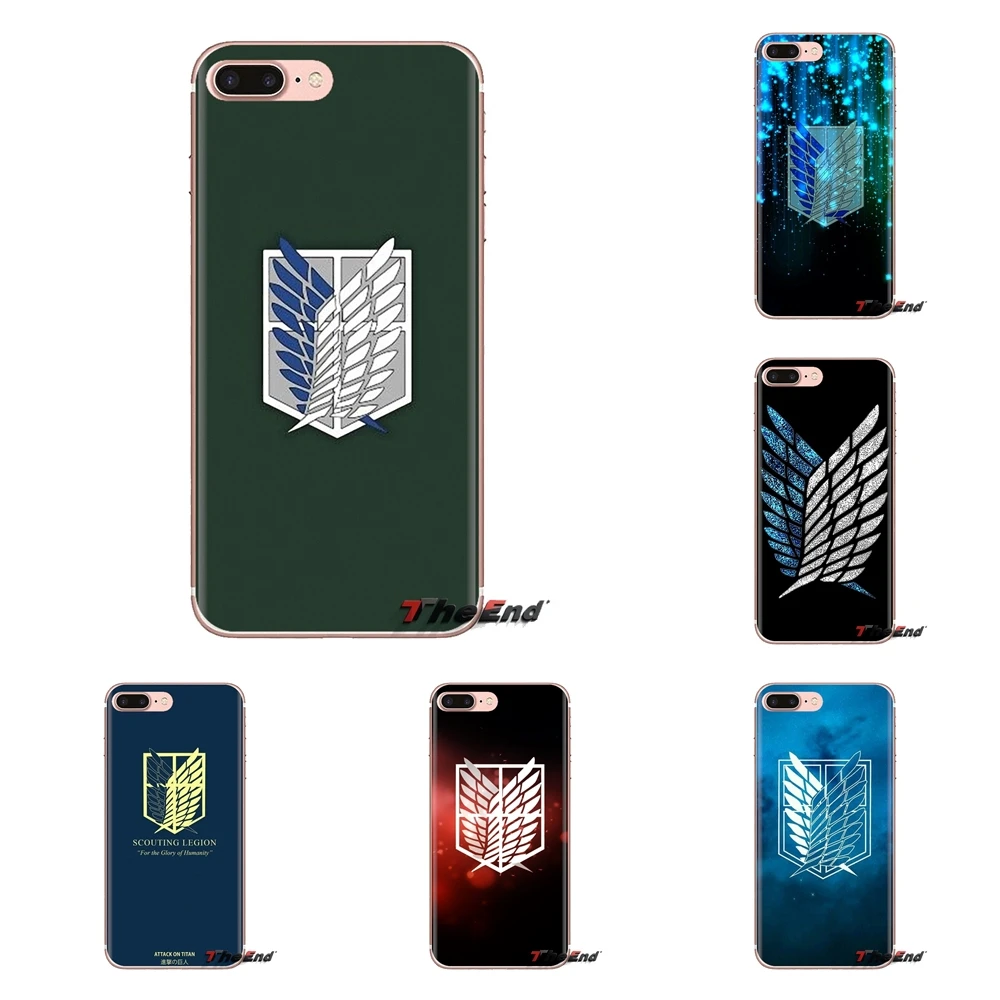 For LG G3 G4 Mini G5 G6 G7 Q6 Q7 Q8 Q9 V10 V20 V30 X Power 2 3 K10 K4 K8 2017 Transparent TPU Cover Attack On Titan survey corps |