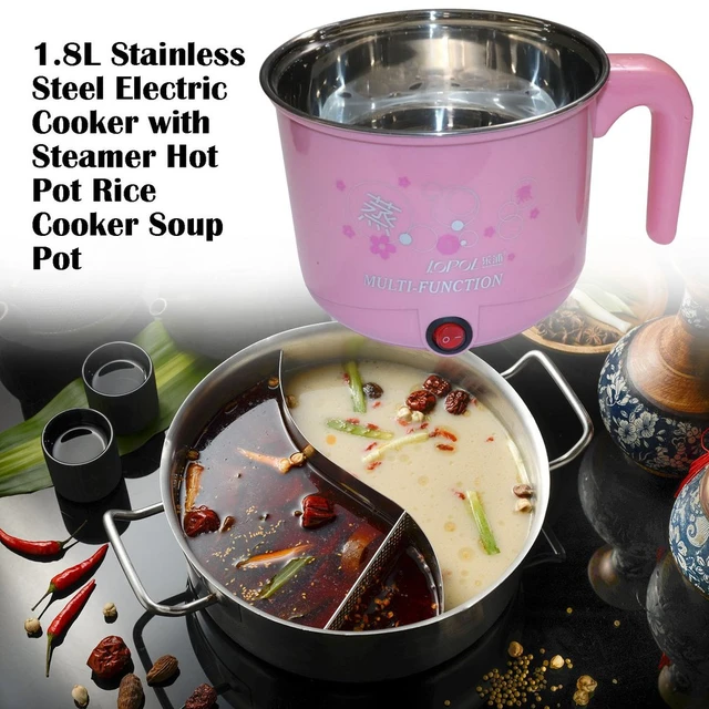 Stainless Steel Cooking Noodles  Small Electric Cooking Pot - 1.8l 220v  Mini - Aliexpress