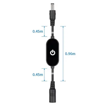 

2pcs LED Strip Dimmer Switch, DC 5.5x2.1mm Female to Male Extension Cord