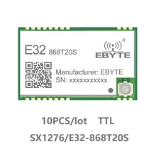 10 шт. E32-868T20S SX1276 LoRa 868 MHz IPEX 100mW SMD беспроводной приемопередатчик 868mhz ttl передатчик и приемник дальнего действия