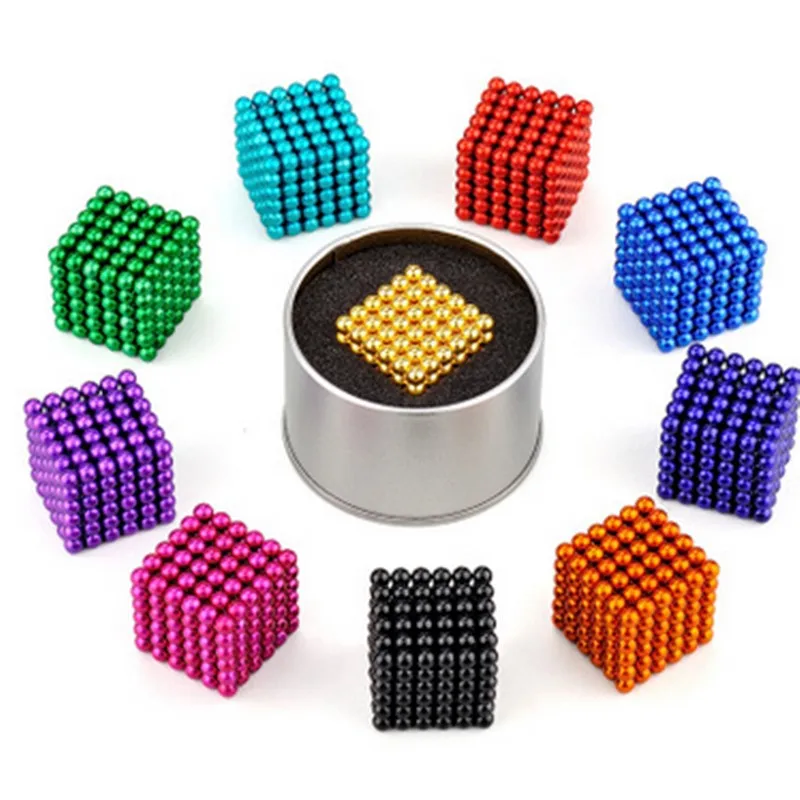 Новинка 216 шт Супер DIY Сборные магнитные блоки 5 мм шарики креативный Неодимовый магический нео куб головоломка Забавные игрушки модные украшения