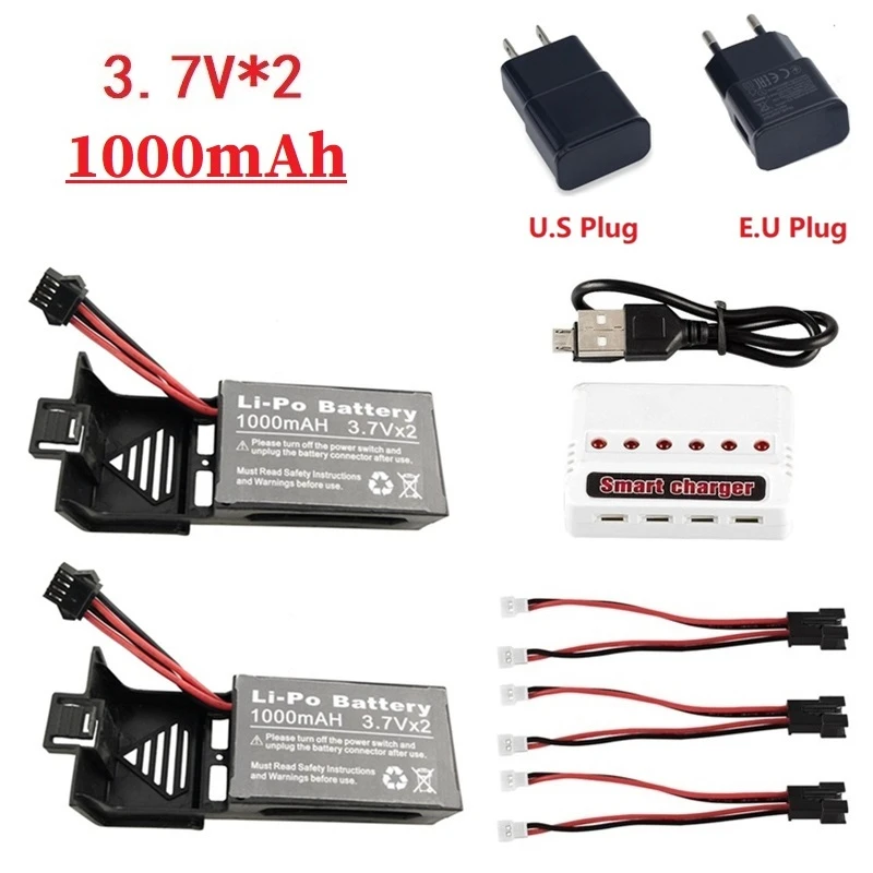 Оригинальный 7 4 v 1000MAH Li-Po батареи с зарядным устройством для Udi U842 U842-1 U818S