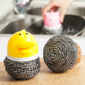 

Replaceable Strong Decontamination Brush For Household Wire Ball Cleaning Brush fashion Leisure Convenience practical