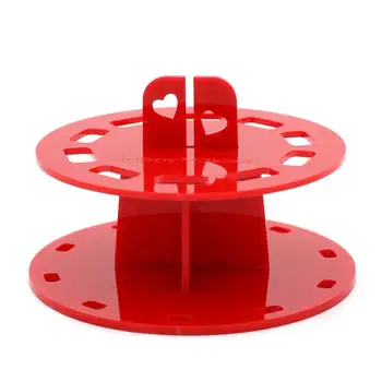 

10 Holes Makeup Brushes Display Stand Cosmetic Brush Organizer Drying Rack (Red)