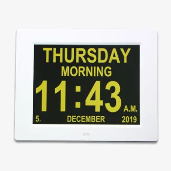 

8-Inch Digital Clock Machine Electronic Calendar Clock Machine Elderly Medication Reminder Abs-Led Screen