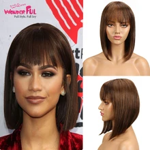 Парики из бразильских человеческих волос Remy для черных женщин, коричневый, красный, смешанный цвет, парик#2#4# 1B синий 99J