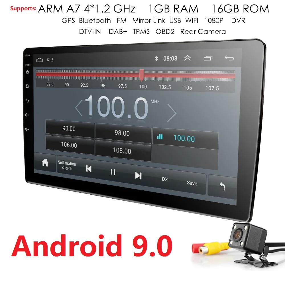 

Ossuret 2Din Android 9.0 Fastboot Car Stereo Radio with Bluetooth,WiFi, MirrorLink,GPSNavigation,USB,AUX,Subwoofer,Backup Camera