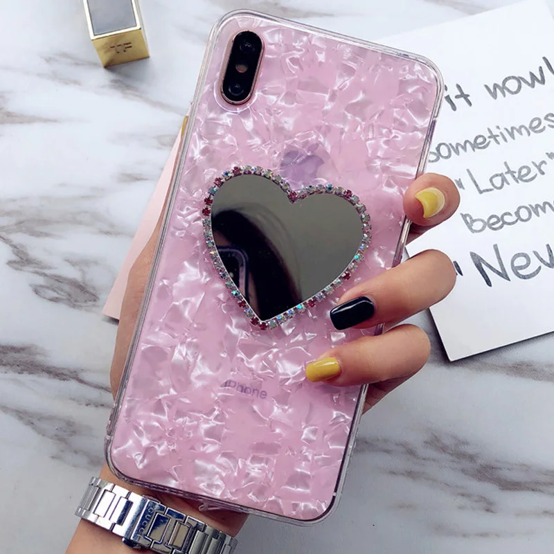 Conveneint 3D зеркальный чехол для iPhone 12 Mini 11 Pro XS Max XR X 8 7 6 6S Plus SE мягкий с узором