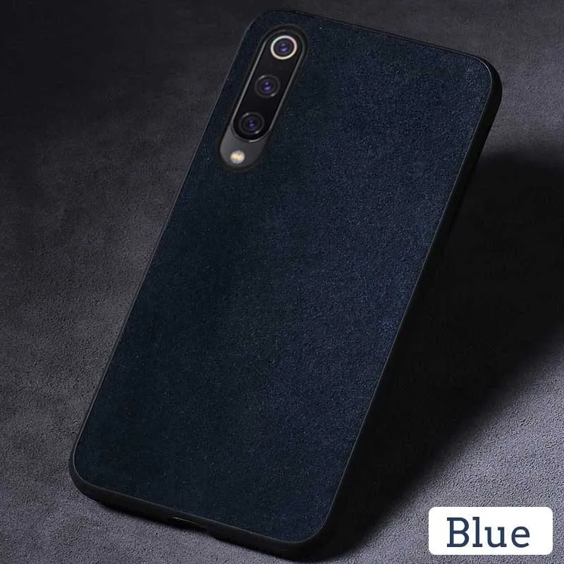 Чехол для телефона для Xiaomi mi 9 SE 9T 8 A1 A2 A3 Lite mi x 2S 3 S Max 3 замшевые мягкий полиуретановый край обложки для Red mi Примечание 7 5 6 iPad Pro 6A 7A - Цвет: Синий