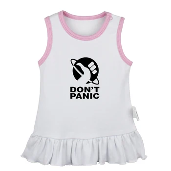 

Mommy's Helper Don't Panic Funny Rainbow Piano Key Newborn Baby Girls Dresses Toddler Sleeveless Dress Infant Cotton Clothes