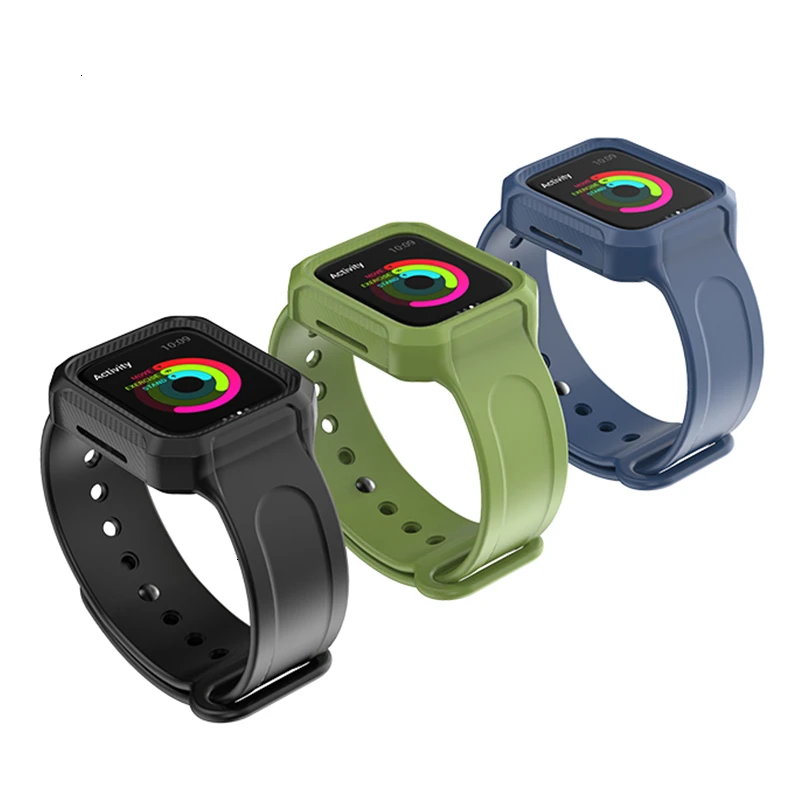 Мягкий силиконовый ремешок для Apple Watch band 44 мм 40 мм iwatch series 5 4 3 2 TPU чехол pulseira браслет 42 мм умные аксессуары петля