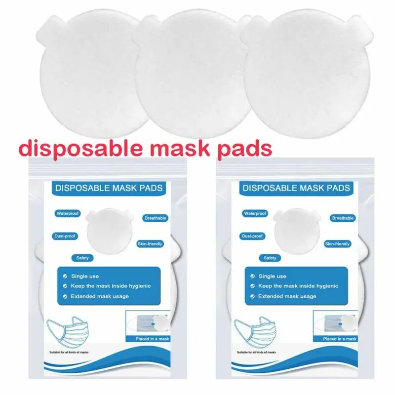 

50Pcs Disposable 3 Layer Masks Gasket Safety Anti Dust and Haze Breathable Mouth Face Mask Replacement Pad Square Cotton Mat