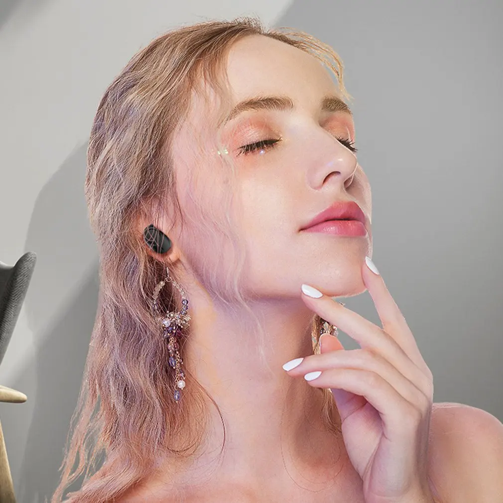 2000mAh Wireles Headphones Earbuds with Mic LED Flashlight Makeup Mirror Sports Headphones IPX7 waterproof