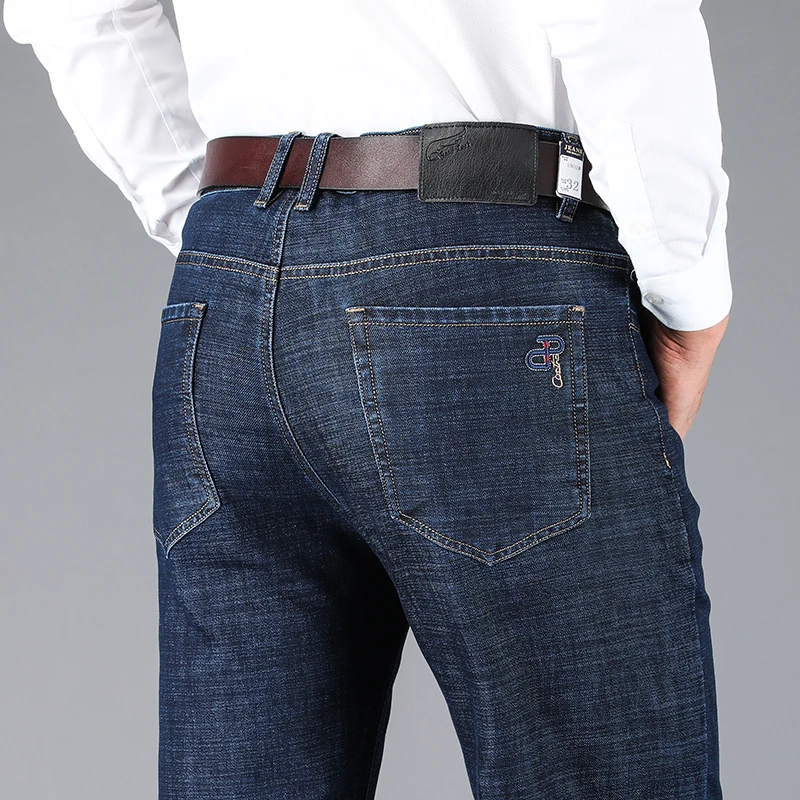 2019 Бесплатная доставка мужские классические стильные джинсы деловые