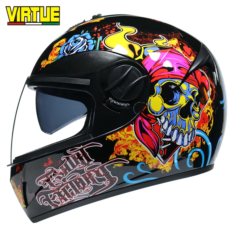 Motorcycle security helmet skull and glasses design racing capacete | Автомобили и мотоциклы