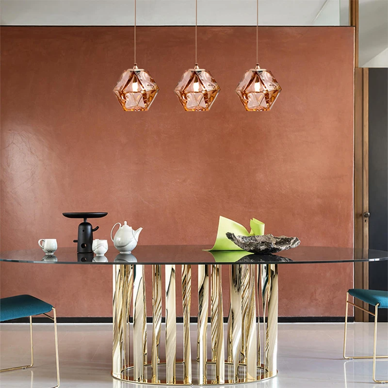 

Modern Glass Ball Pendant Lights For Dining Room Indoor Home Kitchen Fixtures Hanging Lamp Bar Restaurant Decor Luminaire Luster