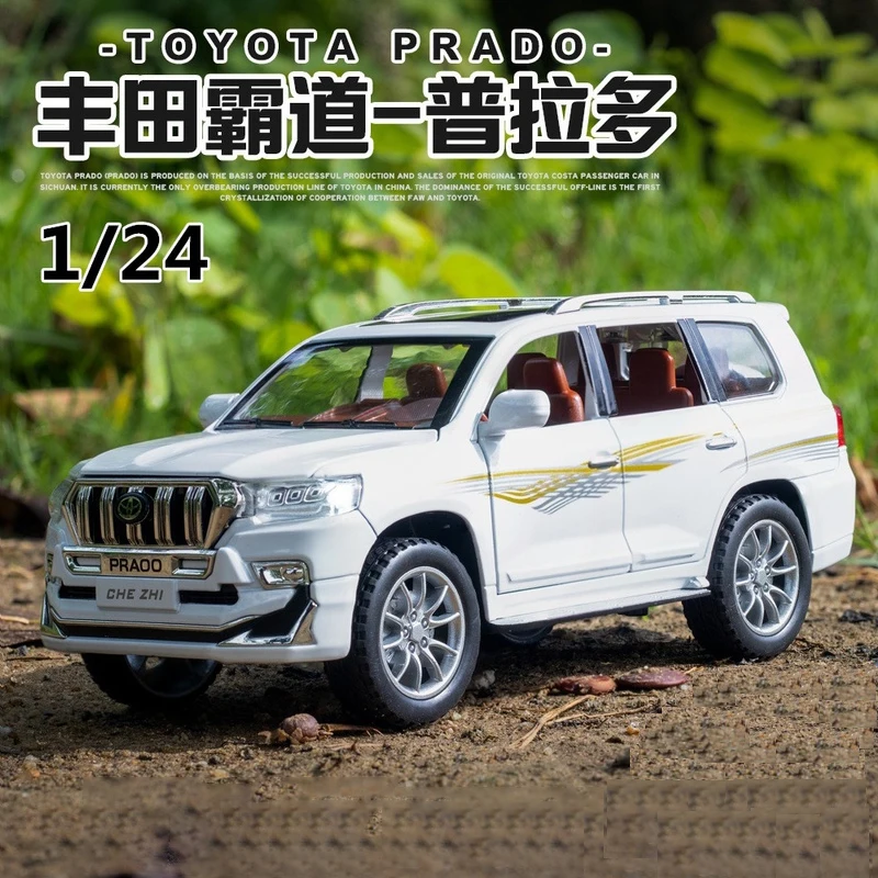 Новая 1:32 1:24 TOYOTA LAND CRUISER PRADO металлическая модель автомобиля из сплава игрушки с