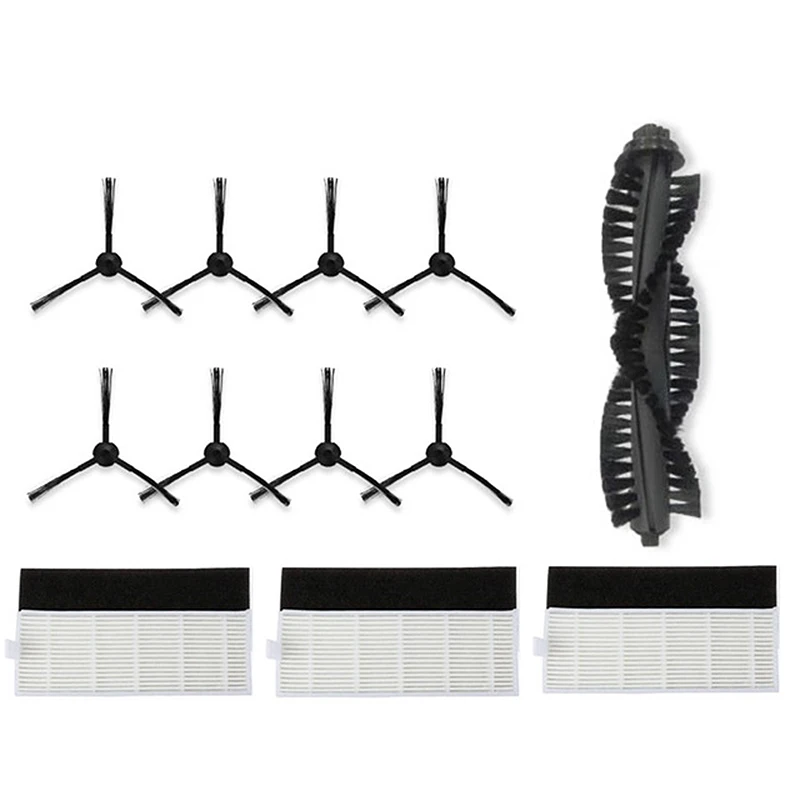 

15pc New 1xMain Brush+3xHEPA Filter+3xSponge+8xSide Brushes for ILIFE a4s Robot Vacuum Cleaner Parts chuwi ilife a4s