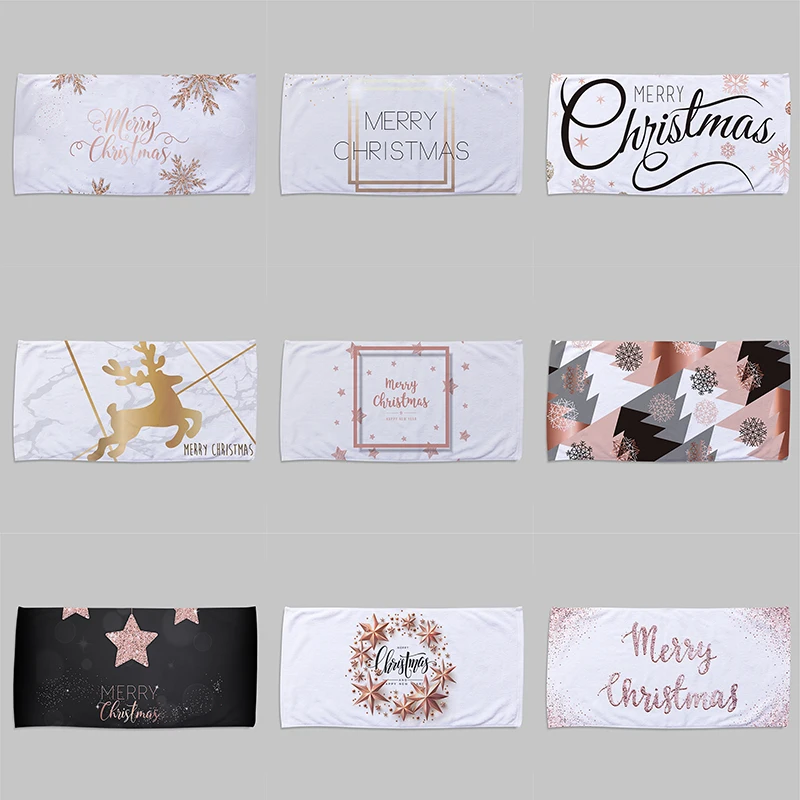 

Luxury Romantic Beach Towel Christmas Golden Snowflake Fragment Picnic Mat Beach Polyester Large Quick-Drying Non-Slip Beach Mat
