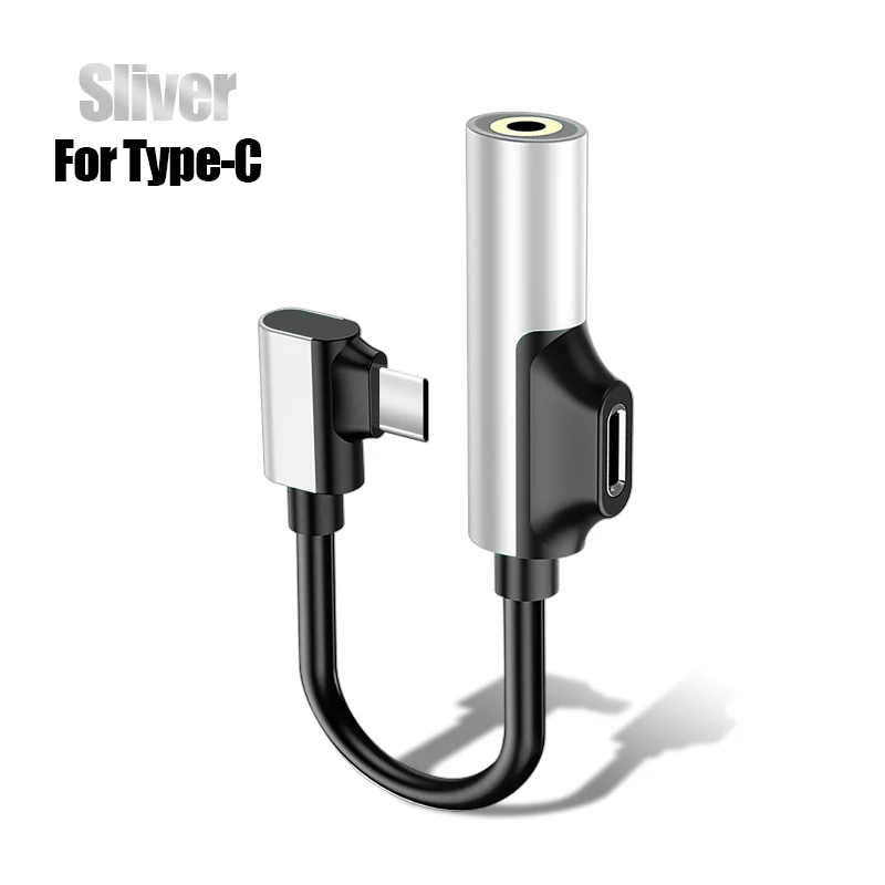 2 в 1 адаптер для iPhone до 3,5 мм Aux аудио наушники и для Apple Jack конвертер для iPhone Lighting Adaptator - Цвет: For Type C