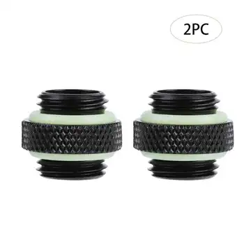 

2Pcs Water Cooling Tube Fittings Dual External Thread Hose Adapter Compression Fitting