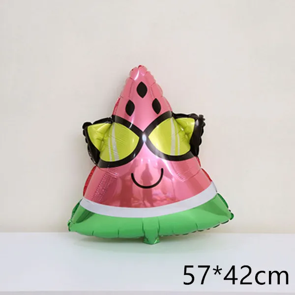 Large Flamingo Donut Sunglasses Watermelon Pineapple Balloons Birthday Summer Theme Party Fruits Helium Globos Decorative Toys