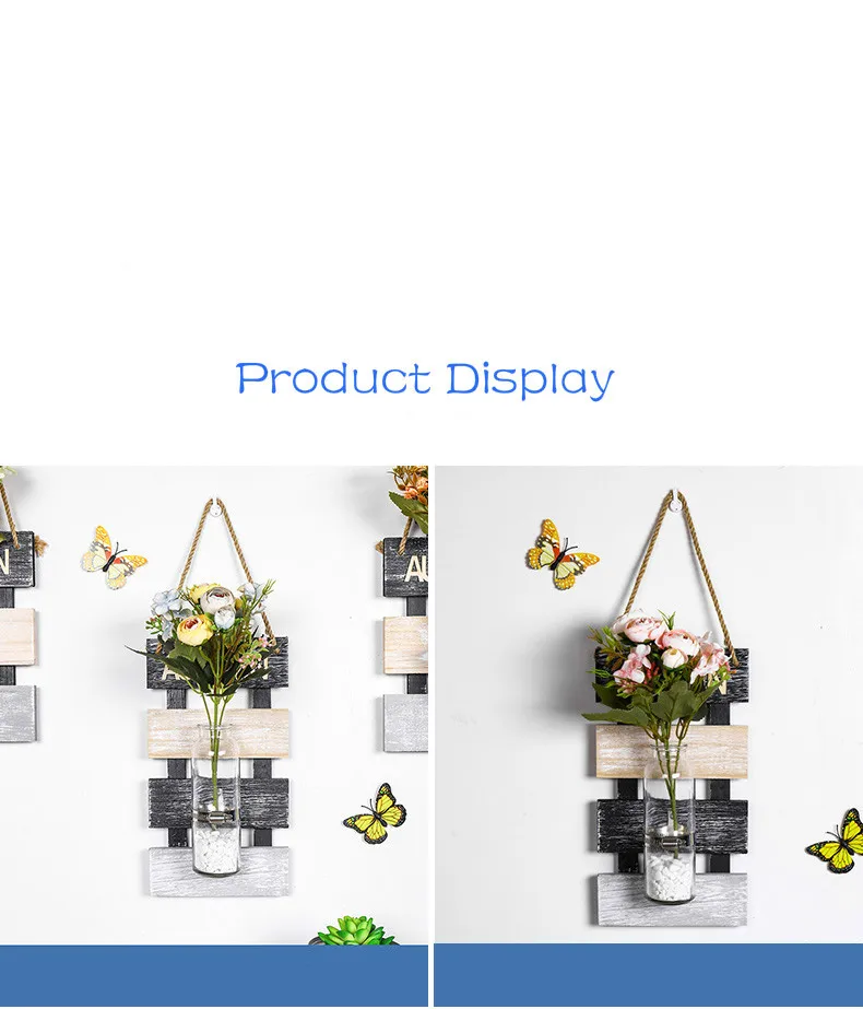 Горячие скандинавские настенные подвесные вазы креативное стекло/дерево гидропоника цветок ярдиньерка комната кабинет Прихожая дома Свадебные украшения вазы