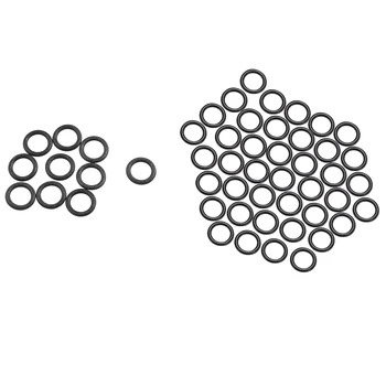 

60pcs Flexible Rubber O Ring Oil Seal Gaskets Black - 50 Pcs 13 x 9 x 2Mm & 10Pcs 16.5 x 11.2 x 2.65mm
